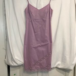 Women’s purple dress with lace design